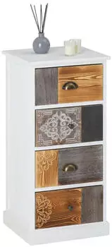 Caro M&ouml;bel Kommode CARA 4 Schubladen Vintage Shabby (95404)