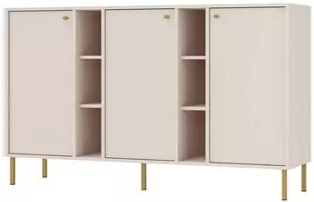 Selsey Oktio Sideboard 3-t&uuml;rig 6 F&auml;cher Sandbeige 159cm (Oktio)
