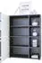 Vladon Cuba Highboard 2 Türen, 4 offene Fächer, Schwarz matt / Grau Hochglanz (50009279)