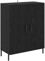 vidaXL Sideboard Schwarz Eichen-Optik 69,5 x 34 x 90 cm Holzwerkstoff