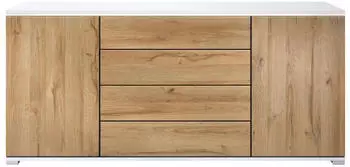Vladon Faro V2 Sideboard 2 T&uuml;ren, 4 Schubladen, LED, 166,5x75,5x35cm (50008720)