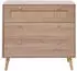 MCW Schubladenkommode MCW-M39 Kubu Rattan Holz Eiche-Optik 78x80x39cm (MCW-M39)