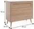 MCW Schubladenkommode MCW-M39 Kubu Rattan Holz Eiche-Optik 78x80x39cm (MCW-M39)