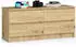 Akord Furniture Factory Kommode K120 4 Schubladen Artisan-Eiche 120x40x55cm (K120)