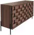 MCW Sideboard MCW-M44 3D-Flecht-Design Push-to-open 152x80x40cm, Braun (MCW-M44)