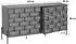 MCW Sideboard MCW-M44 3D-Flecht-Design Push-to-open 152x80x40cm, Braun (MCW-M44)