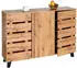 MCW MCW-M46 Sideboard 3 Türen 8 Staufächer 120x88x34cm naturfarben (92333)
