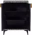 Woood Menne Midi-Schrank Highboard Holz teilmassiv, schwarz, 81x108x43cm (12794535-0)