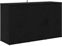 vidaXL Sideboard Schwarz Eichen-Optik 100 x 33 x 59,5 cm Holzwerkstoff
