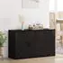 vidaXL Sideboard Holzwerkstoff Schwarz Eichen-Optik 100x33x59,5cm (881140)