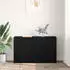vidaXL Sideboard Holzwerkstoff Schwarz Eichen-Optik 100x33x59,5cm (881140)