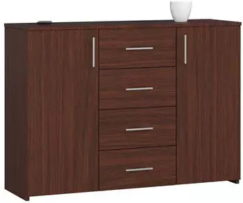 Akord Furniture Factory K45 Kommode 2 T&uuml;ren, 4 Schubladen, 110x80x35cm, Wenge (K45)