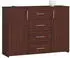 Akord Furniture Factory K45 Kommode 2 Türen, 4 Schubladen, 110x80x35cm, Wenge (K45)
