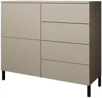 Borchardt-M&ouml;bel Haama Kommode 2 T&uuml;ren 4 Schubladen grifflos Kaschmir 93cm