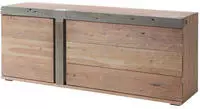 Sideboard Akazie 180x45x75 Beige Lackiert Amsterdam 111