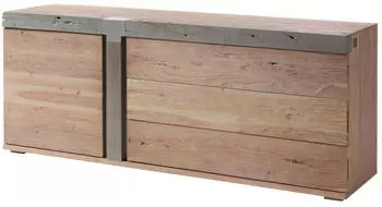 Massivmoebel24 Amsterdam 111 Sideboard Akazie 180x45x75cm beige lackiert (09-312-877-1011)