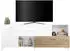 Home Affaire Monaco Sideboard 241cm, Hochglanz weiß/Eiche Cadiz, Tür, Klappe, 2 Schubkästen