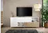 Home Affaire Monaco Sideboard 241cm, Hochglanz weiß/Eiche Cadiz, Tür, Klappe, 2 Schubkästen