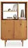 Idimex Simona Highboard Massivholz Kiefer Eichefarben, 2 Türen, 80x133x37cm (Simona)