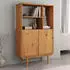 Idimex Simona Highboard Massivholz Kiefer Eichefarben, 2 Türen, 80x133x37cm (Simona)