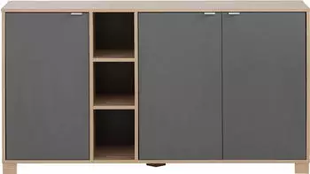 Schildmeyer Anouk Midischrank 144,5x39x78,1cm Eiche hellfarbig/Basaltgrau (701769)