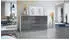 Vladon Sylt V1 Sideboard 2 Türen 4 Schubladen, Weiß matt / Grau Hochglanz / Brombeer Hochglanz (50001747)