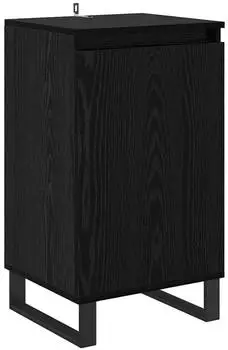vidaXL Sideboard Schwarz Eichen-Optik 40x35x70cm Holzwerkstoff 1-t&uuml;rig (881689)