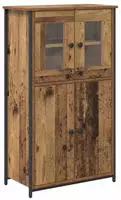 vidaXL Highboard Altholz 62 x 32 x 106,5 cm Holzwerkstoff