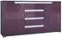 Vladon Sylt V1 Sideboard 2 Türen 4 Schubladen Anthrazit/Brombeer Hochglanz (50001758)
