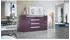 Vladon Sylt V1 Sideboard 2 Türen 4 Schubladen Anthrazit/Brombeer Hochglanz (50001758)