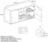 Vladon Sylt V1 Sideboard 2 Türen 4 Schubladen Anthrazit/Brombeer Hochglanz (50001758)