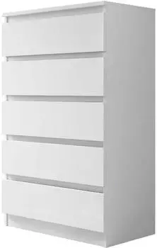 Mirjan24 Malwa M5 Kommode Sideboard 5 Schubladen, 70x112x40cm, Weiß