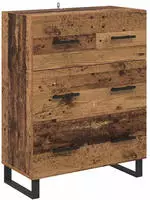 vidaXL Sideboard Altholz 69,5 x 34 x 90 cm Verbundholz und Eisen