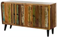 Massivmoebel24 Sideboard, Mehrfarbig, Holz, Echtholz,Altholz, 3 F&auml;cher, 150x86x45