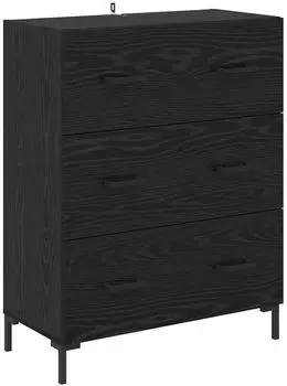 vidaXL Sideboard mit Schubladen Schwarz Eichen-Optik 69,5x34x90cm (881506)