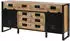 Massivmoebel24 Blackburn Sideboard Massivholz Mango natur lackiert / Metall schwarz 195x45x90cm (09-312-728-1009)