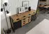 Massivmoebel24 Blackburn Sideboard Massivholz Mango natur lackiert / Metall schwarz 195x45x90cm (09-312-728-1009)