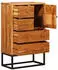 vidaXL Schubladenkommode Massivholz Akazie Natur 55x30x90cm