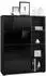Vladon Cuba Highboard 2 Türen, Schwarz matt / Schwarz Hochglanz (50009283)
