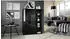 Vladon Cuba Highboard 2 Türen, Schwarz matt / Schwarz Hochglanz (50009283)