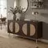 MCW Sideboard P49 Poly-Rattanfront MDF Melamin 80x160x40cm Walnuss-Optik (100504)