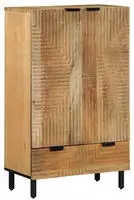 vidaXL Highboard Braun 60x33x100 cm Massivholz Mango