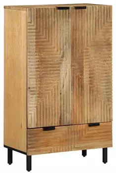 vidaXL Highboard Massivholz Mango Braun 60x33x100cm