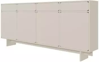 Selsey WUWU Sideboard 4-t&uuml;rig mit 4 Schubladen, Greige, 200cm