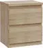 Forte EDMORE Nachttisch 2 Schubladen Sonoma Eiche, 41,8x49,3x32,2cm (30630805-0)