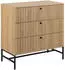 Actona Albany Kommode 3 Schubladen Eiche-Optik Lamellenfront 80,6x80,4x40cm