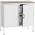 MCW Kommode L84 2 Türen Metall Melamin beschichtet 90x90x40cm, weiß (MCW-L84)