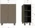 Woood Root Highboard Kiefernholz Truffel Braun, 100cm (ROOT)