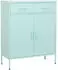 vidaXL Aufbewahrungsschrank Stahl Mintgrün 80x35x101,5cm