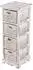 MCW Kommode T28-4 4 Korbschubladen Shabby-Look 74x25x28cm Weiß (T28-4)